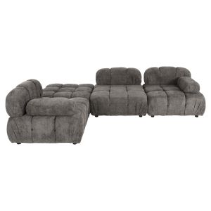 Полиморфен диван Stonehenge Shifter Hm6073,02 текстуриран плат в сив цвят 290x196x76hcm