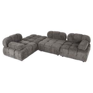 Полиморфен диван Stonehenge Shifter Hm6073,02 текстуриран плат в сив цвят 290x196x76hcm