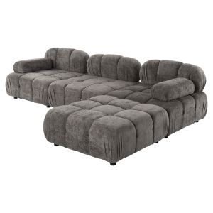 Полиморфен диван Stonehenge Shifter Hm6073,02 текстуриран плат в сив цвят 290x196x76hcm