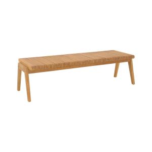 Polymorphic sofa-bench Jey teak wood in natural shade 120x57.5x80cm