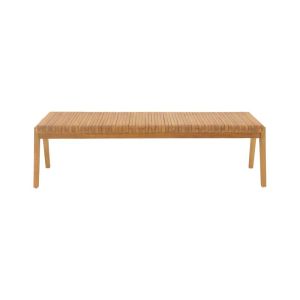 Polymorphic sofa-bench Jey teak wood in natural shade 120x57.5x80cm