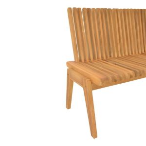 Polymorphic sofa-bench Jey teak wood in natural shade 150x57.5x80cm