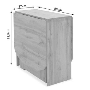 Polymorphic extendable dining table Nadine, wenge color 160x80x76.5cm