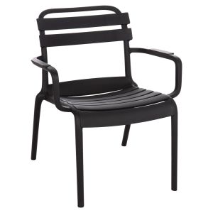 Polypropylene chair Korver Hm6333.02 black 63.5x65x76cm.