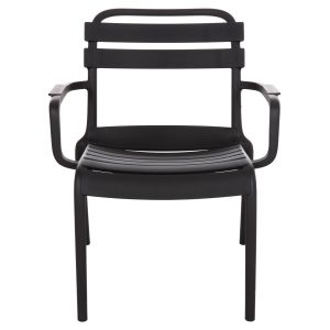 Polypropylene chair Korver Hm6333.02 black 63.5x65x76cm.