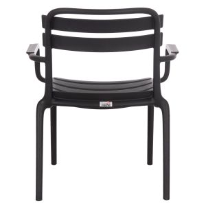 Polypropylene chair Korver Hm6333.02 black 63.5x65x76cm.