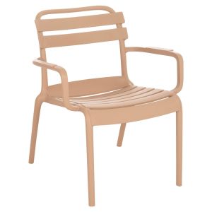Polypropylene chair Korver Hm6333.04 cappuccino 63.5x65x76cm.