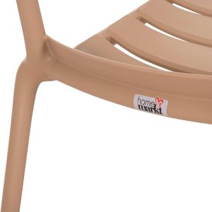 Polypropylene chair Korver Hm6333.04 cappuccino 63.5x65x76cm.