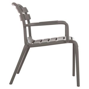 Polypropylene chair Korver Hm6333.05 dark olive green 63.5x65x76cm.