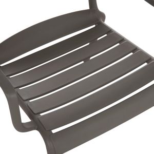 Polypropylene chair Korver Hm6333.05 dark olive green 63.5x65x76cm.