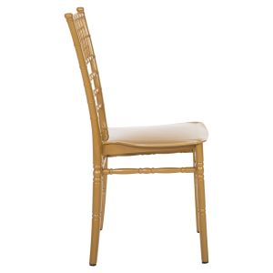 Polypropylene catering chair Tiffany New gold 41.2x49.7x89cm Hm8058.05