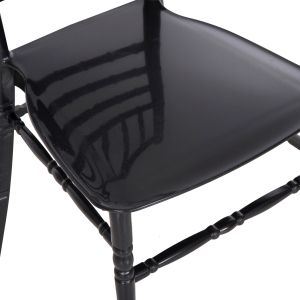 Polypropylene catering chair Tiffany New glossy black 42x48x88.5cm Hm8058.07