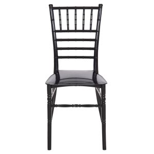 Polypropylene catering chair Tiffany New glossy black 42x48x88.5cm Hm8058.07