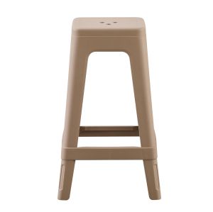Polypropylene stool square Zeb cappuccino 35x35x65cm Hm6128.05