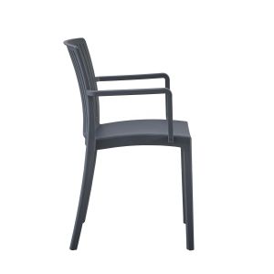 Polypropylene armchair Ida gray 41.3x54.2x81.8cm Hm6127.03