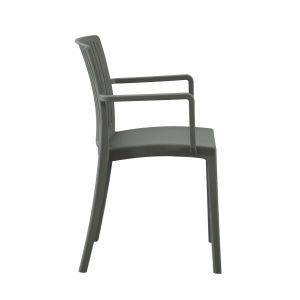 Polypropylene armchair Ida dark olive 41.3x54.2x81.8cm Hm6127.04