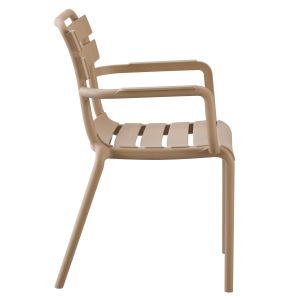 Polypropylene armchair Philly beige 58.5x49x83.5cm Hm6123.06
