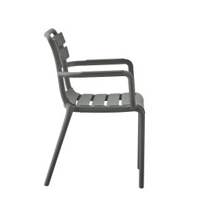 Polypropylene armchair Philly olive green 58.5x49x83.5cm Hm6123.04