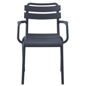 Polypropylene armchair Philly gray 58.5x49x83.5cm Hm6123.03