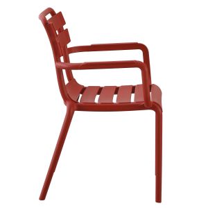 Polypropylene armchair Philly red 58.5x49x83.5cm Hm6123.07