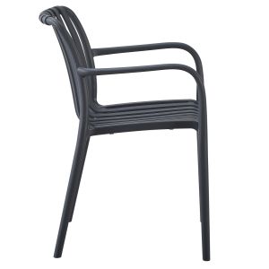 Polypropylene armchair Tippy dark gray 55x55x81cm Hm5940,10