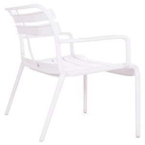 Polypropylene two-seater bench Korver Hm6332.01 white 113x65x76 cm.