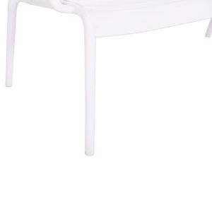 Polypropylene two-seater bench Korver Hm6332.01 white 113x65x76 cm.