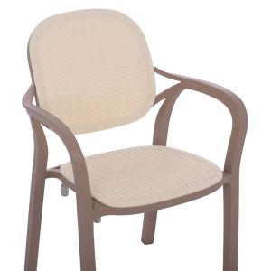 Polypropylene armchair Hm5820,02 cappuccino color 57x57x83cm