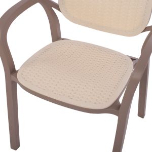 Polypropylene armchair Hm5820,02 cappuccino color 57x57x83cm