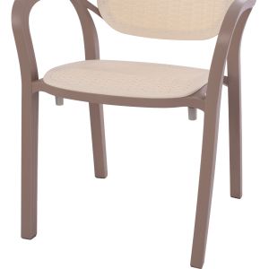 Polypropylene armchair Hm5820,02 cappuccino color 57x57x83cm