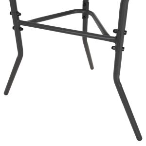 Semicircular table Lima Hm5967.01 metal in gray color with glass top 70x40x64.5hcm