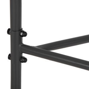 Semicircular table Lima Hm5967.01 metal in gray color with glass top 70x40x64.5hcm