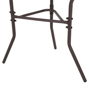 Semicircular table Lima Hm5967.02 metal in brown color with glass top 70x40x64.5hcm
