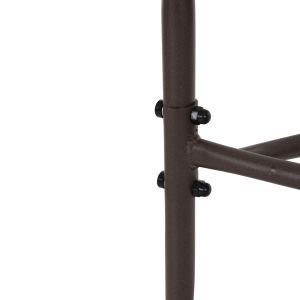 Semicircular table Lima Hm5967.02 metal in brown color with glass top 70x40x64.5hcm