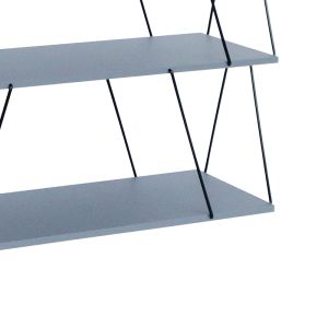 Side table-shelf Tars grey-black 120x30x9.cm