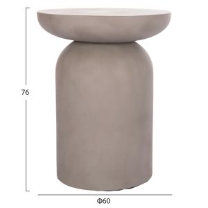 Помощна маса Anna Santorini Hm18160.03 фиброцимент в сиво -- Φ60x76 см.