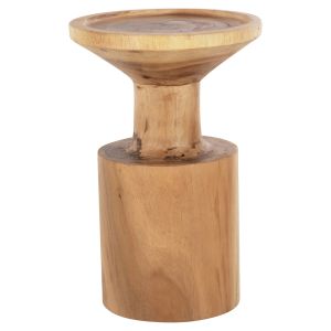 Помощна маса Bermal масивно дърво суар в натурал Φ30x46hcm Hm9889