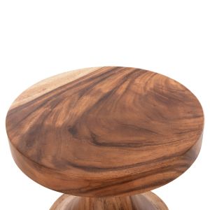 Помощна маса Berman Hm9902 масивно дърво суар в натурал D35x51hcm