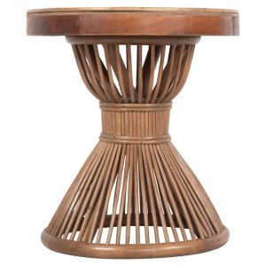 Помощна маса Circe естествен ратан в кафяво D40x45,5hcм Hm9869