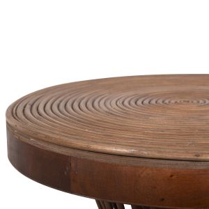 Помощна маса Circe естествен ратан в кафяво D40x45,5hcм Hm9869