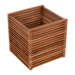 Cube side table made of solid teak wood Hm9482