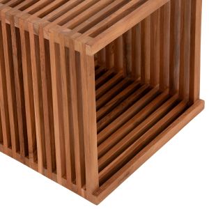 Cube side table made of solid teak wood Hm9482