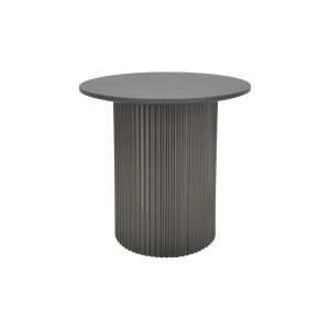 Dovel side table made of Mdf in black color, diameter 50x45 cm