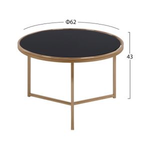Francesco side table with glass top and metal frame Hm8607
