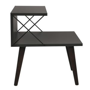 Gather side table anthracite/walnut 50x40x55cm