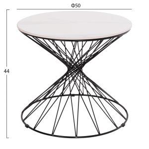 Помощна маса Gresam Hm18039.01 керамичен плот-метална основа Φ50x44hсм.