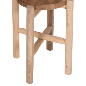 Side table Hover Hm7900 solid teak wood in natural color D30x50cm