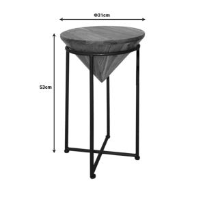 Помощна маса Lizard Miles Industrial I масивна акациева дървесина в естествен цвят �31x53см