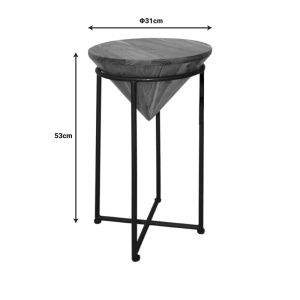 Помощна маса Lizard Miles Industrial I масивна акациева дървесина в естествен цвят �31x53см