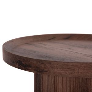 Помощна маса Margon Hm18027 Mdf в тъмно кафяв дървесен цвят Φ45x50.5hсм.